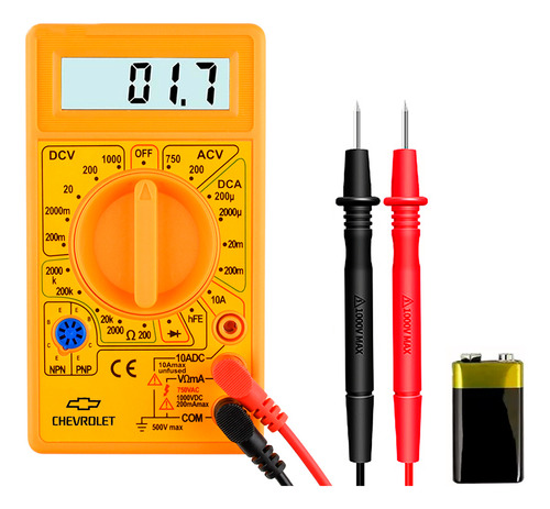 Multímetro Digital Profissional Cabo Multi Teste Portátil