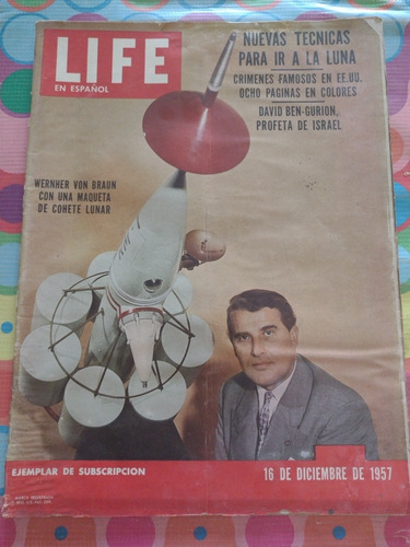 Revista Wernher Con Maqueta De Cohete 16 Diciembre 1957 W