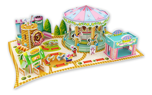 Kit De Juguetes De Puzzle Rompecabezas 3d Parque Atracciones