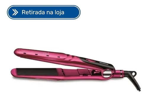 Imagem 1 de 5 de Prancha Alisadora Mondial Chrome Bivolt P-19