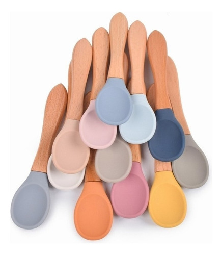 Kit Alimentação Bebê Silicone Prato, Babador, Garfo E Colher