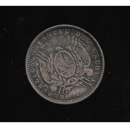 Uruguay 20 Cmos 1877 Plata Km 15  Exc+