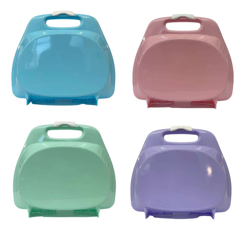 10 Valijas Lunchera Vianda Colegio Souvenir Colores Pasteles