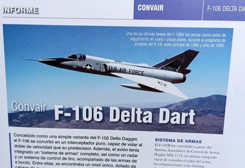 Imagen 4 de 5 de Aviones De Combate Salvat No 24 F-106 Delta Dart