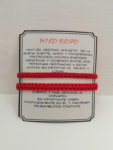 Pulsera Hilo Rojo De Pareja