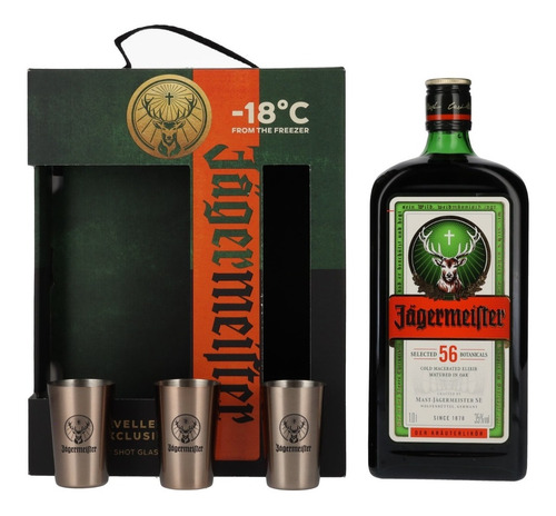 Exclusivo Jägermeister 1 Litro Mas 3 Chops