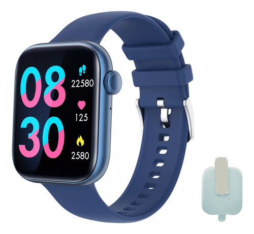 Reloj Smart Watch P45 Hombre Mujer P/ Samsung Android iPhone Color De La Caja Azul