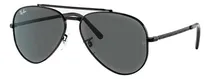 Comprar Anteojos de sol Ray-Ban Aviator New Aviator talle Extra extra large armazón polished black y lente grey