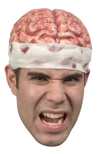 Imagen 1 de 1 de Casco De Látex Brain Cap Cerebro Zombie Halloween