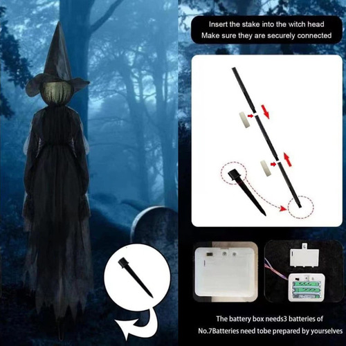 4 Piezas De Halloween Tomados De La Mano Bruja Luces Led2023
