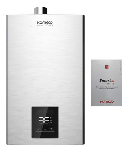 Aquecedor Komeco Ko 21 Di Prime 21 Litros E Módulo Wi Fi Glp Prateado Glp
