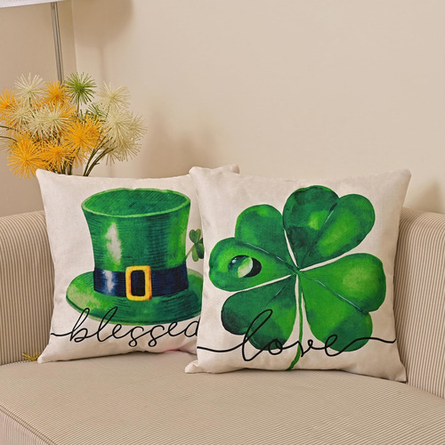 St Patricks Day Decor-throw Pillow Covers 18x18 En Un Set De