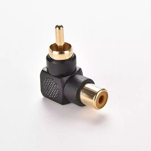 Conector Adaptador 90 Grados Rca Macho A Rca Hembra 