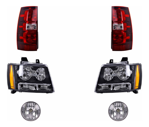 Paq Calaveras Y 4 Faros P/ Chevrolet Tahoe 2007/2014 Depo