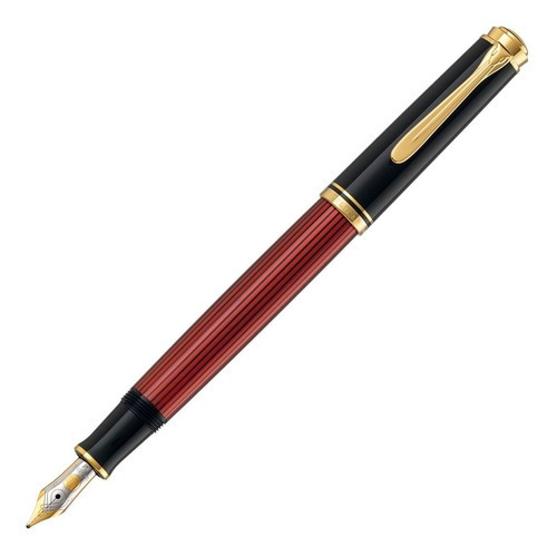 Caneta Tinteiro Pelikan M600 Black Red Pena M Cor da tinta Opcional Cor do exterior Vermelho