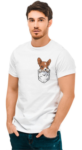 Playera Chihuahua De Bolsillo