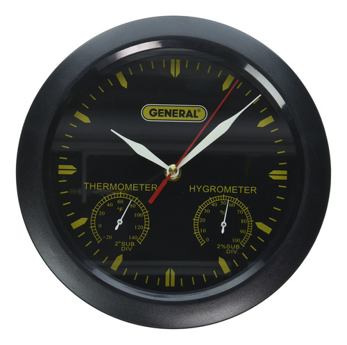 General Tools Cmor11 - Reloj De Pared Analógico Con Temp