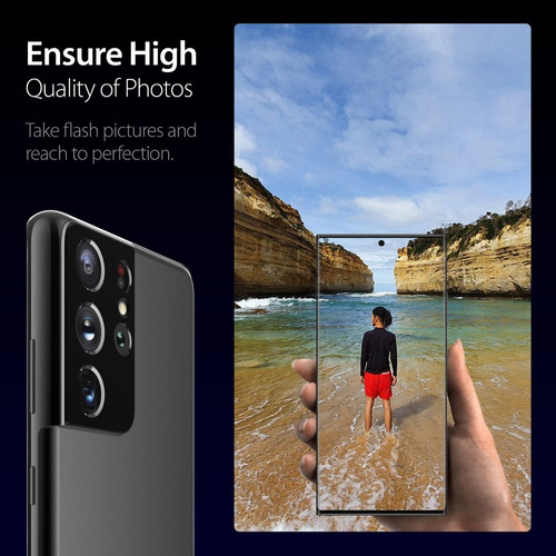 Imagen 5 de 7 de Vidrio Templado Camara Samsung S21 Plus Whitestone Pack X2