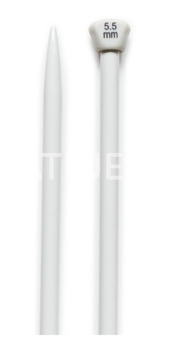 Imagen 2 de 4 de Agujas Tricot De Aluminio Marca Silver N° 5,5 Por Par.