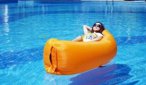 Sofá Inflable Portátil Color Naranja Sofa-02