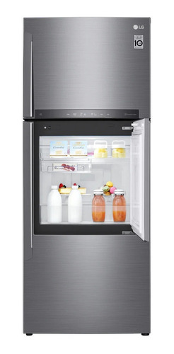 Imagen 2 de 7 de Heladera inverter no frost LG GC-D502HLAM silver con freezer 441L 220V