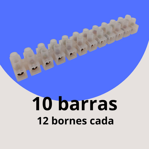 10 Barras - Conector Barra Sindal 6mm Com 12 Bornes
