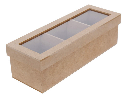 Caja Madera Organizadora 3 Divisiones 7x24x8cm Color Natural