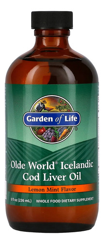 Óleo De Fígado De Bacalhau Islandês Limão E Menta 236ml Garden of Life