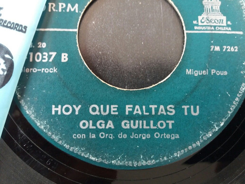 Vinilo Single De Olga Guillot  Escandalo ( V112