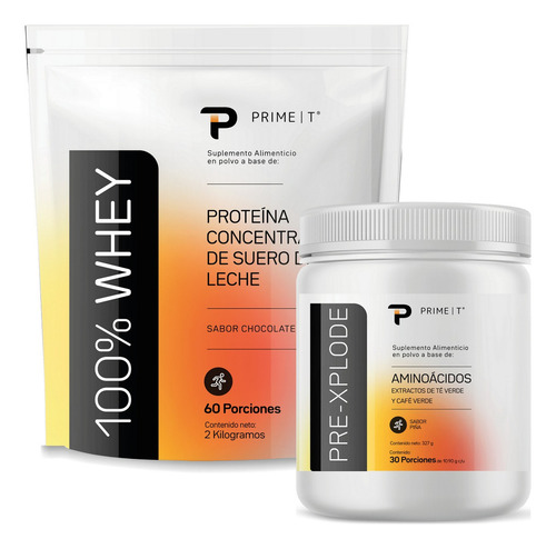 Pre Xplode Piña + 100% Whey Chocolate 2kg Sabor Piña Y Chocolate