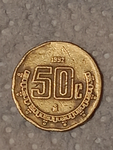 Meneda 50 Centavos 1992 2 Monedas 50 Centavos Con Error.