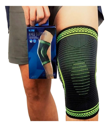 Rodillera Deportiva De Compresion Expandible Ajustable Soporte Rodilla Unisex Elastica Yc Support