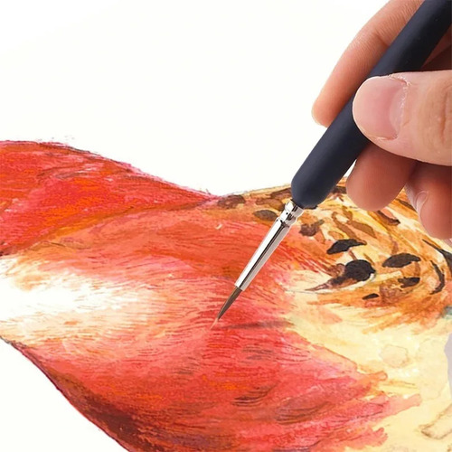 Pincel Para Pintura Pelo Natural De Doninha Conjunto 10 Pçs Cerdas Bordô