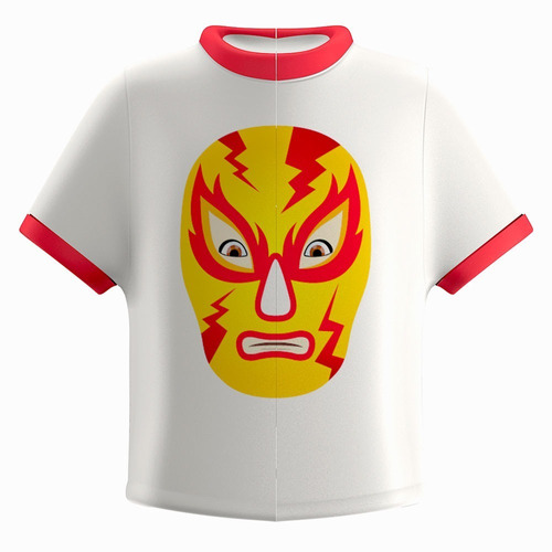 Porta Cepillo Diseño Playera  Lucha Libre Amarillo Luchador