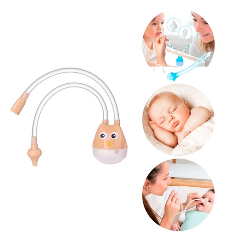 Aspirador Nasal Para Bebe Aspirador De Succión Saca Mocos Color Melón