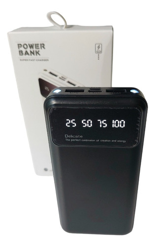 Power Bank 20.000mah Super Fast Charger 2 Usb Linterna