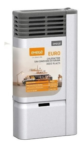 Imagen 3 de 5 de Calefactor Emege Euro 3000 Calorias Sin Salida Multigas