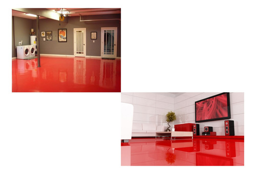Porcelanato Liquido Vermelho 1kg Piso Autonivelante Faz 2m2