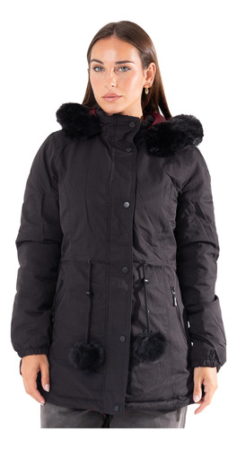 Campera Parka Mujer Reversible Inflable Yd Capucha