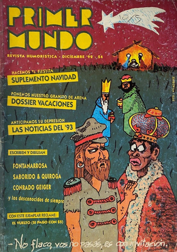 Primer Mundo, Humor Entrevistas Cuentos, 60 Pág 1992 Cr03b2