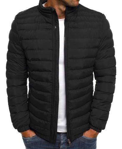 Chaqueta Puffer For Hombre, Abrigo De Plumón Ligero, Cálido