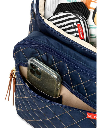 Bolsa Mochila Maternidade Forma Skip Hop Azul Com Trocador