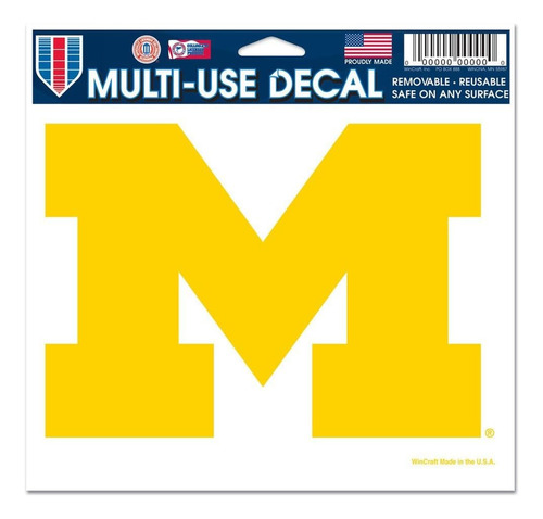 Michigan Wolverines Logo Oficial 4x6 Ultra Calcomanía ...