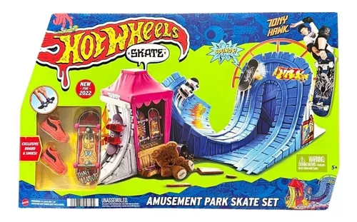 Skate De Dedo Hot Wheels C/ Tenis E Carrinho