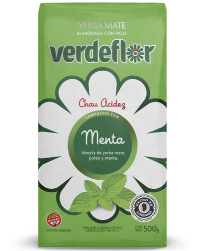 Yerba Mate Verdeflor Menta De 500g