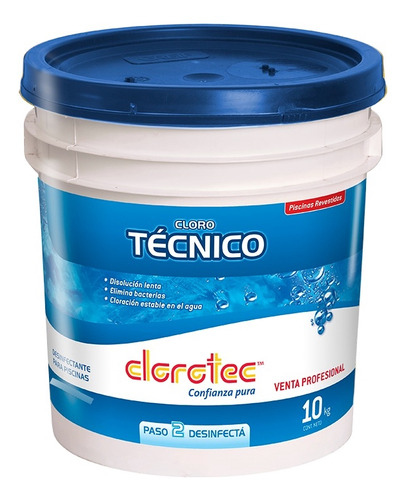 Granulado Clorotec Dis.lenta Piletas Revestidas X10 Kg