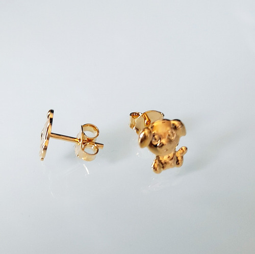 Imagem 3 de 3 de Brinco Dog Banhado A Ouro 18k El Semijoias Cachorro Infantil