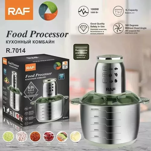 Procesador de alimentos 1000 W gris