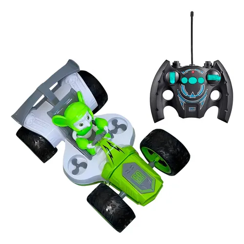 Auto A Control Remoto Flaunt Stunt Go Kart A Batería Color Verde Lima