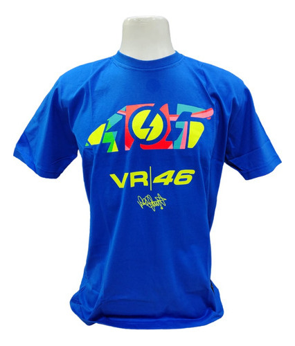 Camiseta Vr 46 Geometric Powered 2018 Motogp Azul M